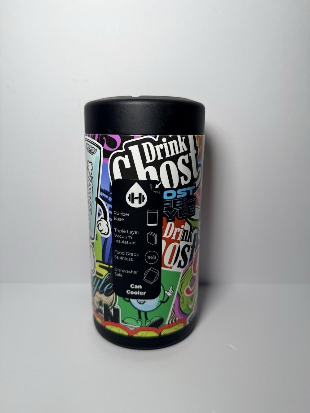 Hydrojug EXCLUSIVE MISC GHOST STICKERS 16oz Can Cooler NWT NIB MUST-HAVE!